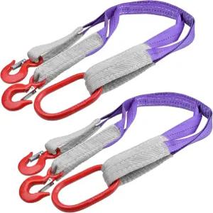 빅타유에 2 PCS 팅 슬링 스트랩 후크 포함 - 3.3피트 4409파운드 용량 폴리에스터 브리들 엔진용 헤비 듀티