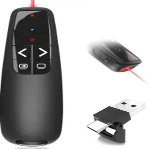 2 in 1 USB C/A 프레젠테이션 클릭커 파워포인트 무선 프레젠터 리모컨 포인터 PPT 슬라이드쇼 어드밴서