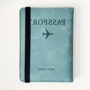 지갑 파우치 여권케이스 여권지갑 여권 가죽 여행 블루 카드