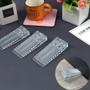 실리콘 방문 현관 문 고정 도어 스토퍼 받침 투명 1P