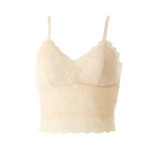 비너스 [VLGC853]여성 자카드 레이스 크롭탑 볼드 브라렛 런닝