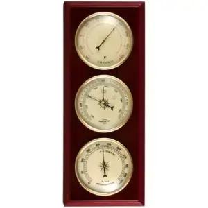 앰비언트 웨더 YG315 체리 피니시 다이얼 전통 기상 관측소