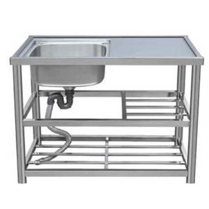 야외 간이 싱크대 탕비실 임시 세척대 계수대 왼쪽 3단 하부장 수도X 80X45X80