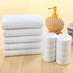 [JHL6P4P0_51CW]순면 압축수건 10개 등산 캠핑 여행용 수건 (29891931A)