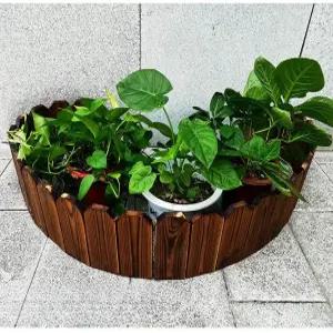 화단경계목 방부목 울타리 텃밭 나무펜스 펜스 조경 평평