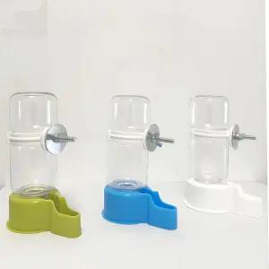 3개의 새 물 디스펜서 작은 앵무새 러브버드와 버저리가 플라스틱 케이지 드링커를 위한 애완용 물병 세트