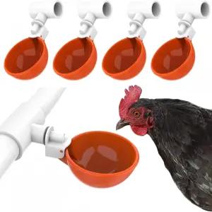 1/2인치 PVC 티 피팅이 있는 릴클럭커 대형 자동 치킨 워터러 컵 - 병아리 오리 거위 튀르키예용 피더
