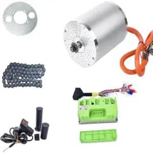 전동 브러시리스 모터 키트 48V 2000W 4300RPM 포드 드라이버 컨트롤러 45A가 장착된 고 카트 T8F 스프로켓