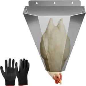 정육용 중형 닭 콘 업그레이드된 두꺼운 스테인리스 스틸 킬 가금류 가공용 플랫 백 킬링 최대 8파운드의