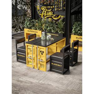 라운지 4개 의자 컨테이너 로프 인테리어 라운지체어 접이식 식탁 테이블