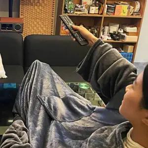 입는 집순이 이불 담요 그레이 대형 쇼파 이불 집순이 거실