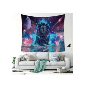 특대 사자 오로라 패브릭 포스터 가림막 커튼 가리개 커텐 바란스 가림천 천포스터