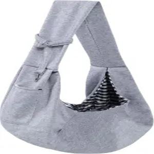 반려견 캐리어 슬링 - 보관 포켓이 있는 리버서블 강아지 지갑 소형견과 고양이를 위한 핸즈프리 여행용