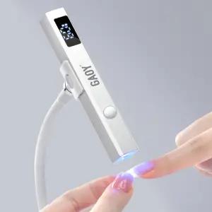 스탠드가 있는 GAOY 무선 네일 램프 젤 네일용 LCD 디스플레이가 미니 핸드헬드 UV 라이트 빠른 경화를