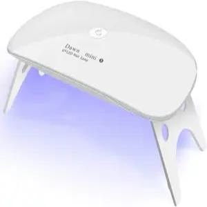 젤 네일 폴리시를 위한 케프마 UV LED 드라이어 미니 램프 휴대용 경화등 6w(화이트)