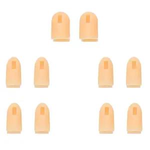 DOITool 실리콘 매니큐어 핑거 커버 10pcs 통기성 재사용 가능한 네일 아트 프로텍터 연습용 손 교체용