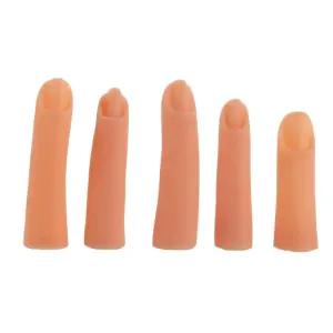 5Pcs 실리콘 연습 손가락 가짜 네일 트레이닝 부드러운 현실적인 관절 손 아트 디스플레이 도구를 위한