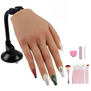 클램프가 있는 네일 트레이닝 연습 손 아크릴 테크니션 매니큐어 공급 위한 가짜 최고의 DIY 프린트 도구