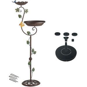 야외용 태양열 그릇 듀티 목욕 장식용 높이의 44인치 위한 있는 정원 받침대 급수기 분수대가 헤비 빈티지 견고한 주철 목욕 야외 현관을