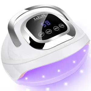 위즈덤파크 UV 네일 램프 268W 60개의 구슬이 달린 젤 네일용 라이트 전문가용 LED 4 타이머 및 홈 살롱용