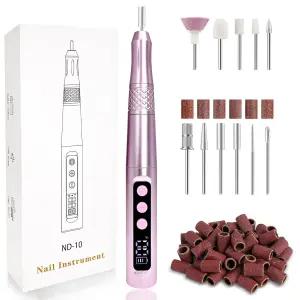 무선 네일 드릴 전기 파일 키트 충전식 전문가용 이파일 세트 휴대용 아크릴 젤 폴리시 리무버 머신