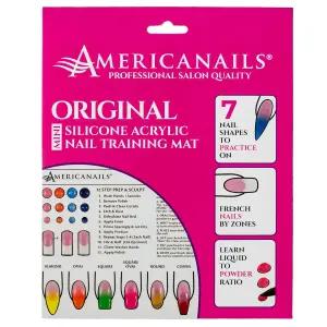 아메리칸 네일 미니 아크릴 트레이닝 매트 - 초보자용 실리콘 트레이너 시트 유연한 롤업 패드 템플릿이