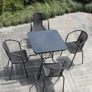 접이식 카페 야외테이블 정원 야외테이블세트 4인용 테라스 80cm(1)