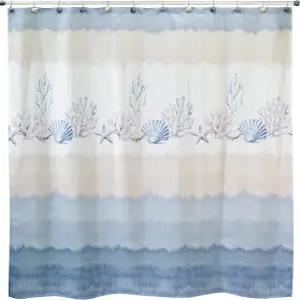 아반티 리넨 - 패브릭 샤워 커튼 해안 욕실 장식 추상적인 컬렉션 72인치