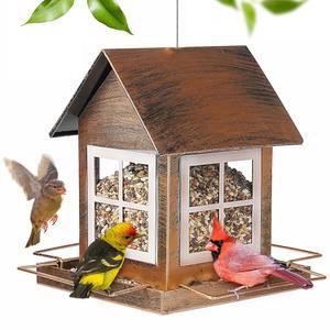 IWNTWY 조류 금속 야외용 정원용 대용량 내후성 모양 사육기 야생 헤비 시골집 야외 듀티