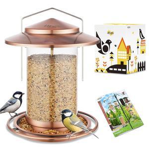 야외 행잉용 6포트 구리 프로프루프용 씨드는 트레이 지붕 브러시드 포함되지 않음 모이통 대형 18CM 카디널 IBORN 금속