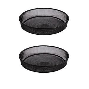 요잔너 2PCS 벌밍 메쉬 트레이 트레이 원형 모이통 금속 액세서리 야외 스테이션용 씨앗 야생