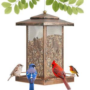 야외용 LBTING 다람쥐 모이통 마당에 야생 야외 모양의 정원 랜턴 패턴 있는 방지 금속