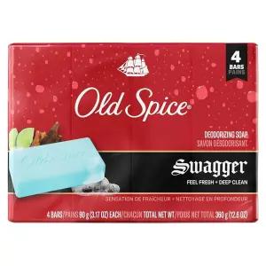 Old Spice 남성용 비누, 탈취, 상쾌하고 딥 클린 느낌, 상쾌한 거품, 라임 + 삼나무 향이 나는 스웨거, 89.