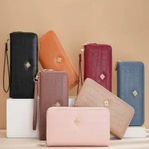 2단지퍼지갑 장지갑 고급스러운 여성 지폐지갑 2단