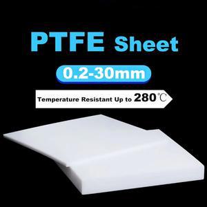 두께 0.2-30mm 흰색 PTFE 보드 시트 Polytef 플레이트 블록 부식방지 가공 모델 재료 여러 크기