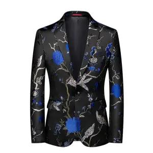 아이언하트 남친 남성용 캐주얼 자켓 양복 패턴 상의 정장 정장자켓 슬림핏 파티 플라워 비즈니스 스타일리