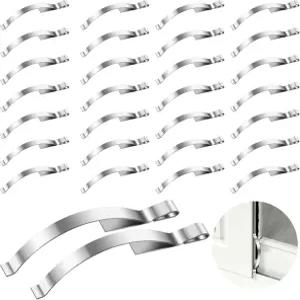 30PCS 창문 스크린 텐션 스프링 클립 코너 마운트 플랫 윈도우 스테인리스 스틸 내구성이 뛰어난 안정화