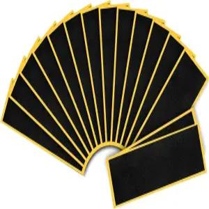 15Pcs 핑거보드 폼 그립 테이프 고품질 나무 강력 접착 미끄럼 방지 스티커 블랙 미니 스케이트보드