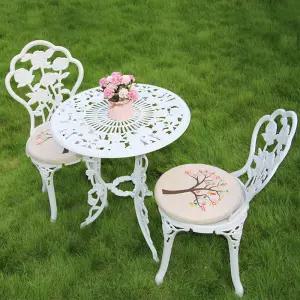 야외 테이블 세트 의자 옥상 빈티지 테라스 카페