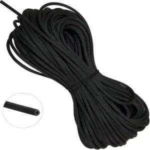 ETHCOOL 창문 스크린 스플라인 0.125인치 x 100인치 리테이너 교체용 원형 검은색 수리