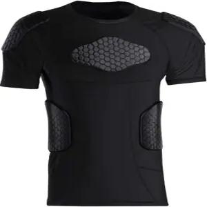 토피터 남성용 압박 패딩 셔츠 보호 티셔츠 가슴 어깨 보호대