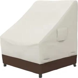 아마존 베이직 아웃도어 파티오 하이백 의자 커버 베이지/탄 35인치 x 28인치