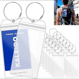 크루즈선 라벨 수하물 홀더 로얄 카리비안 및 셀레브리티 지퍼 씰 스틸 링 두꺼운 PVC