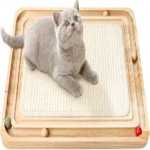 아홈두 고양이 긁힘 패드와 볼 트랙 장난감 보드 롤링 목재 시살 실내