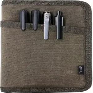 리스 저널 커버 필드 노트용 키니 카히어 3.5 x 5.5 지퍼 펜 홀더 노트북 플래너용 방수 포켓 고급 왁스 스