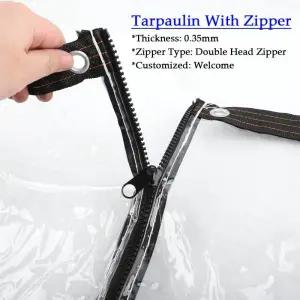 야외 투명 PVC 타포린 지퍼 도어 가든 퍼골라 텐트 방수 천 달린 발코니 캐노피 천막