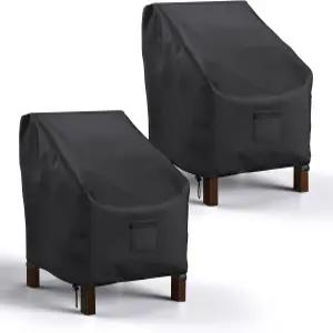 미스터리한드 파티오 의자 커버 야외 가구 방수 라운지 딥 시트 헤비 듀티 잔디 2팩 - 38W x 31D 29H 인치