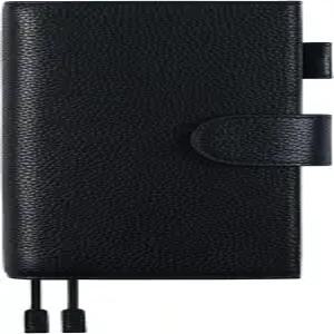 주간용 모터머 가죽 커버 - 메가에 맞는 백 포켓 페블드 블랙