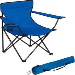 상표 혁신 접이식 야외 비치 캠프 의자 18인치 L x 31인치 W 32인치 H 파란색