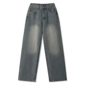 [엠엔씨][MNC] 남녀공용 뒷밴딩 와이드 청바지 (MDPT007IT)